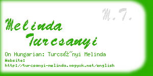 melinda turcsanyi business card